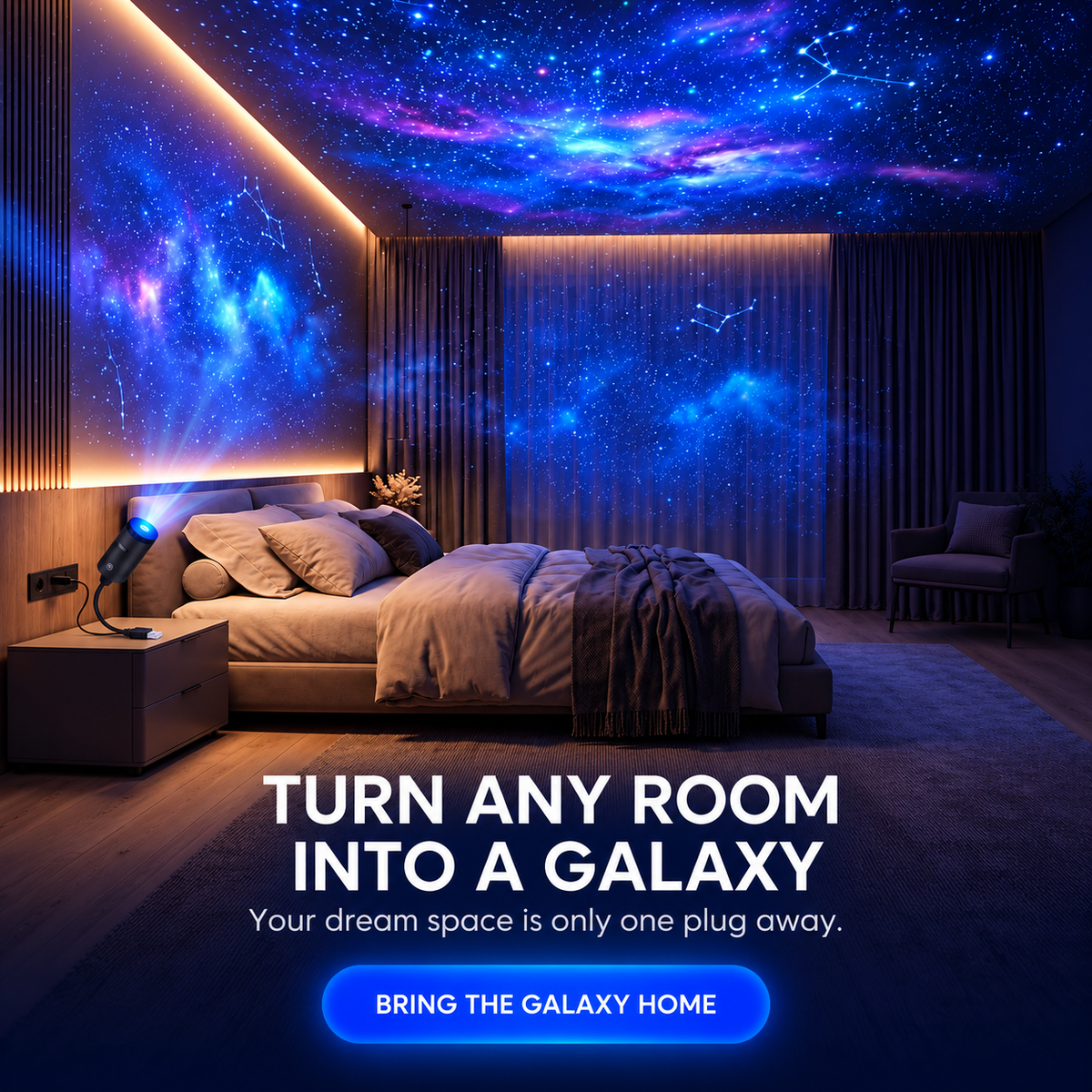 Lumora Galaxy Dream Projector