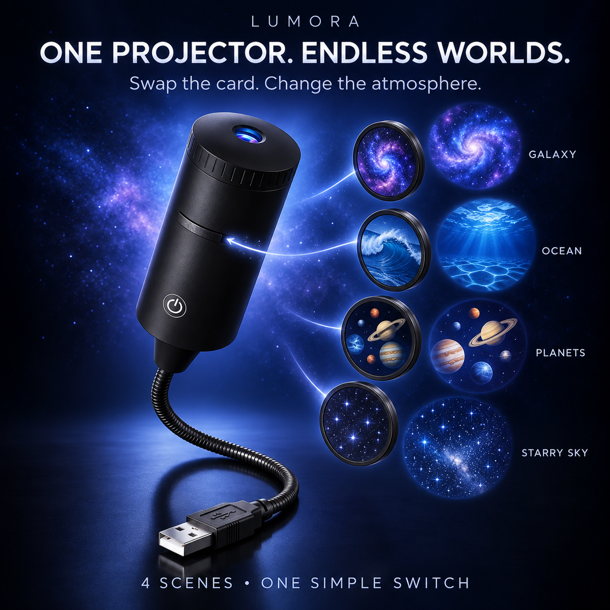 Lumora Galaxy Dream Projector