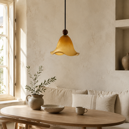 Fleuron Amber Bell Pendant Light