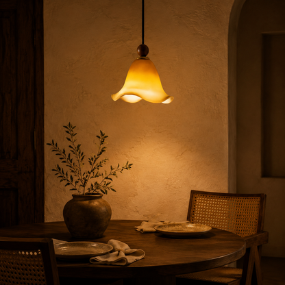 Fleuron Amber Bell Pendant Light