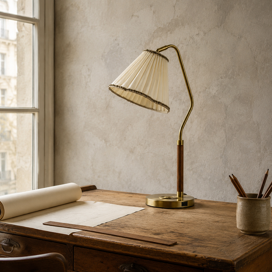 Marais Pleated Gooseneck Desk Lamp