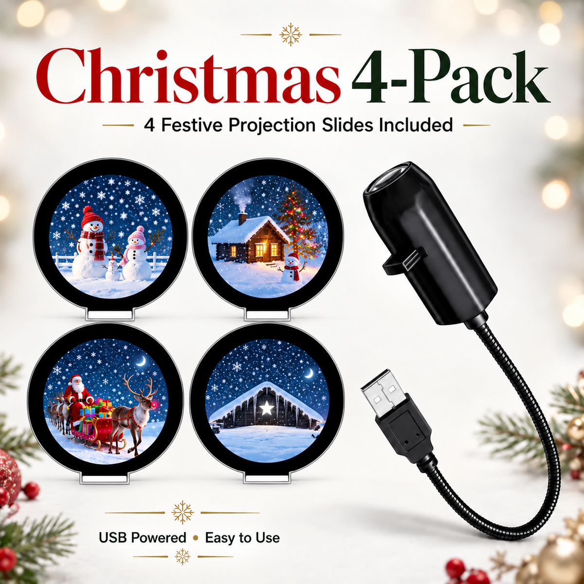 🎄👻 ✨ 60,000+ Sold — Plug & Play HD Holiday Projector for Christmas & Halloween Decor