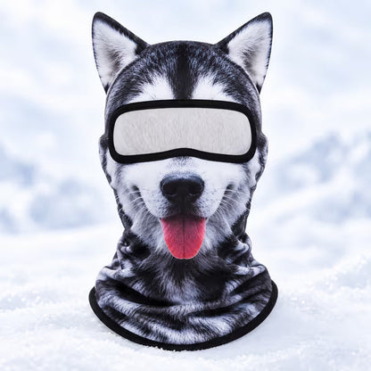 🐱 3D Visual effects Cat Ski Balaclava – Eye-Catching Animal Face Mask for Outdoor Fun!