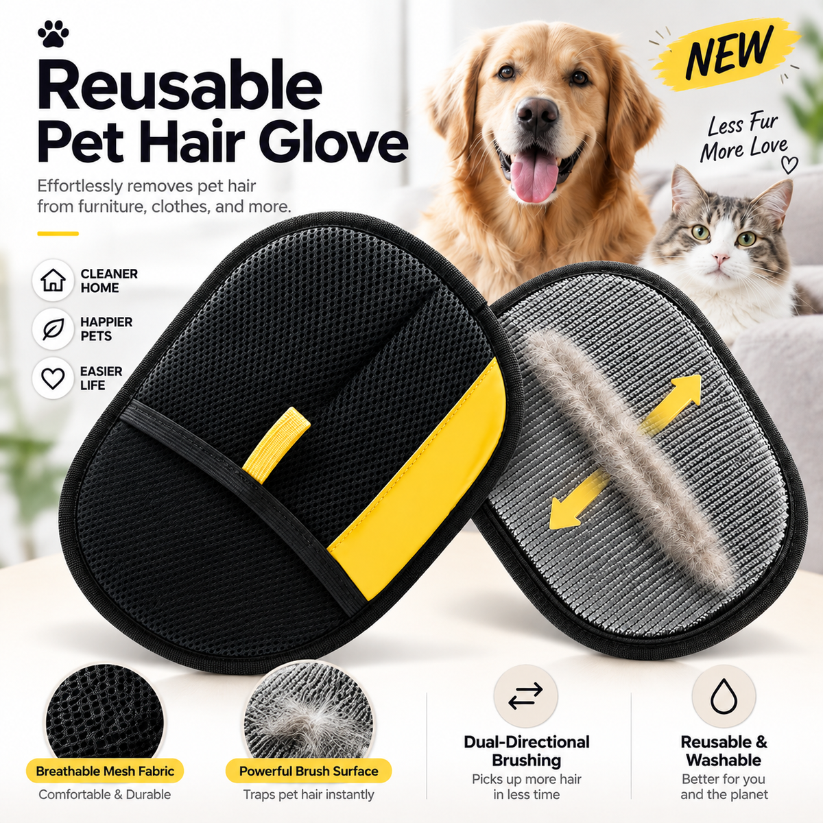 Reusable Pet Hair Glove🧤🐾