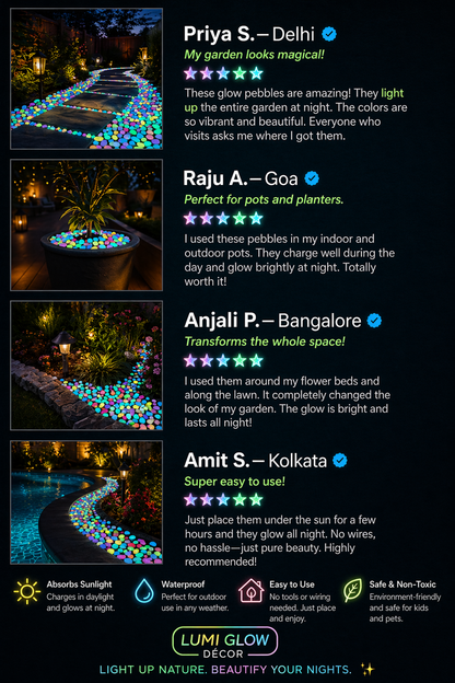 Colorful Glow-in-the-Dark Garden Stones🔥