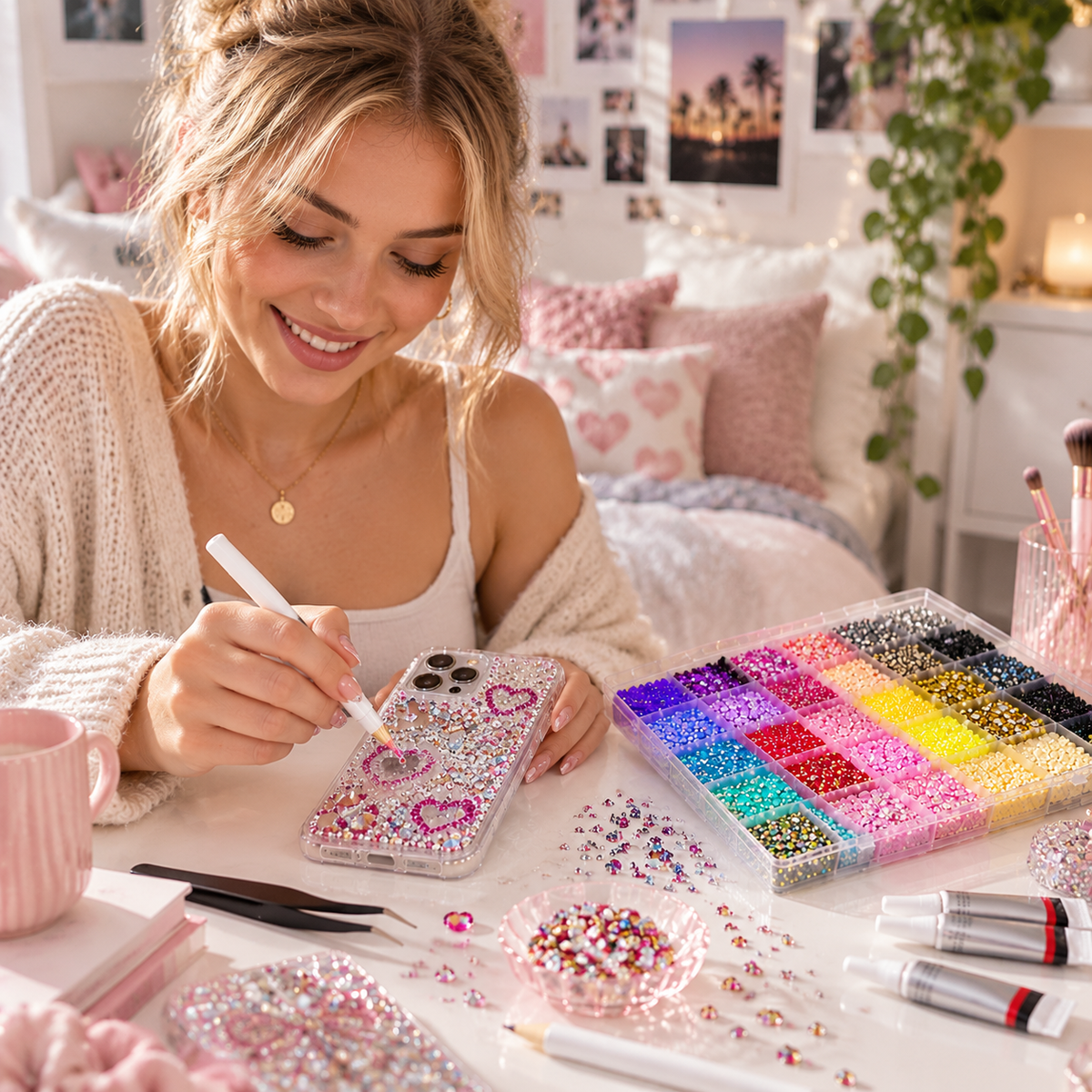 SparkleCraft 24-Color DIY Rhinestone Art Kit