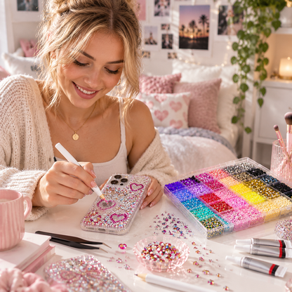 SparkleCraft 24-Color DIY Rhinestone Art Kit