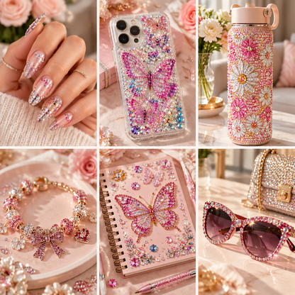 SparkleCraft 24-Color DIY Rhinestone Art Kit