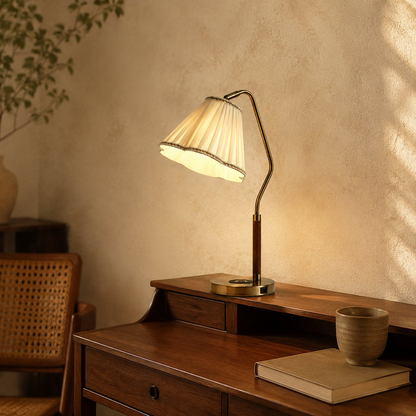 Marais Pleated Gooseneck Desk Lamp